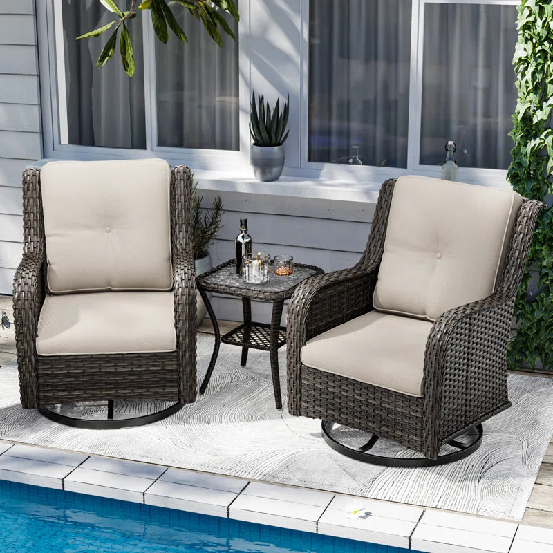Tapan 2 - Person Patio Conversation Sets with Cushions