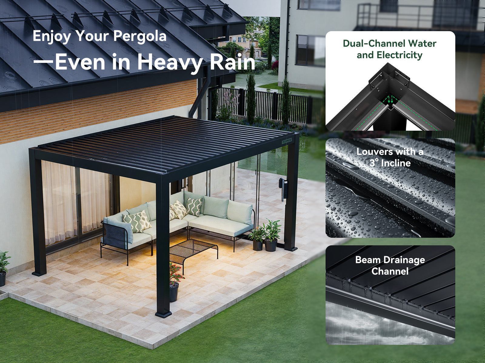 FlexPatio POWER+ Motorized Pergola