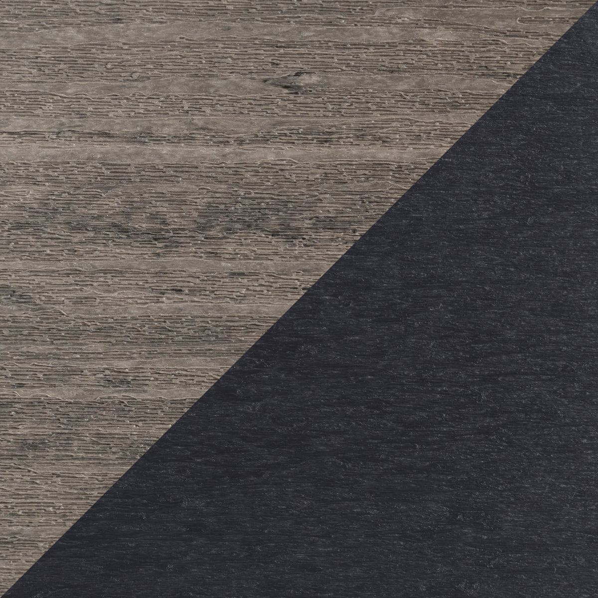 Textured surface showcasing two color options for the LuxCraft 4' x 6' Rectangle Table Set: light gray wood grain and dark matte finish.