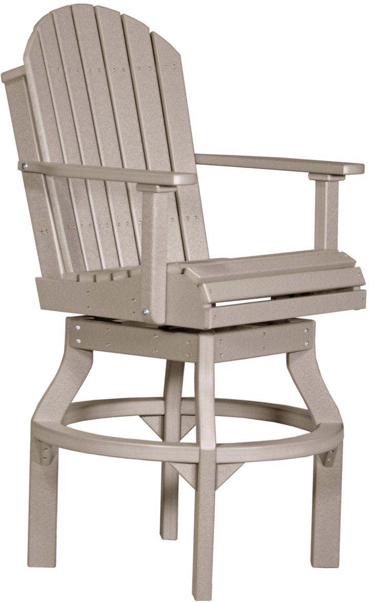 LuxCraft Deluxe Poly 41" square table set featuring four matching chairs, all in a sandy beige color and simple slatted design.