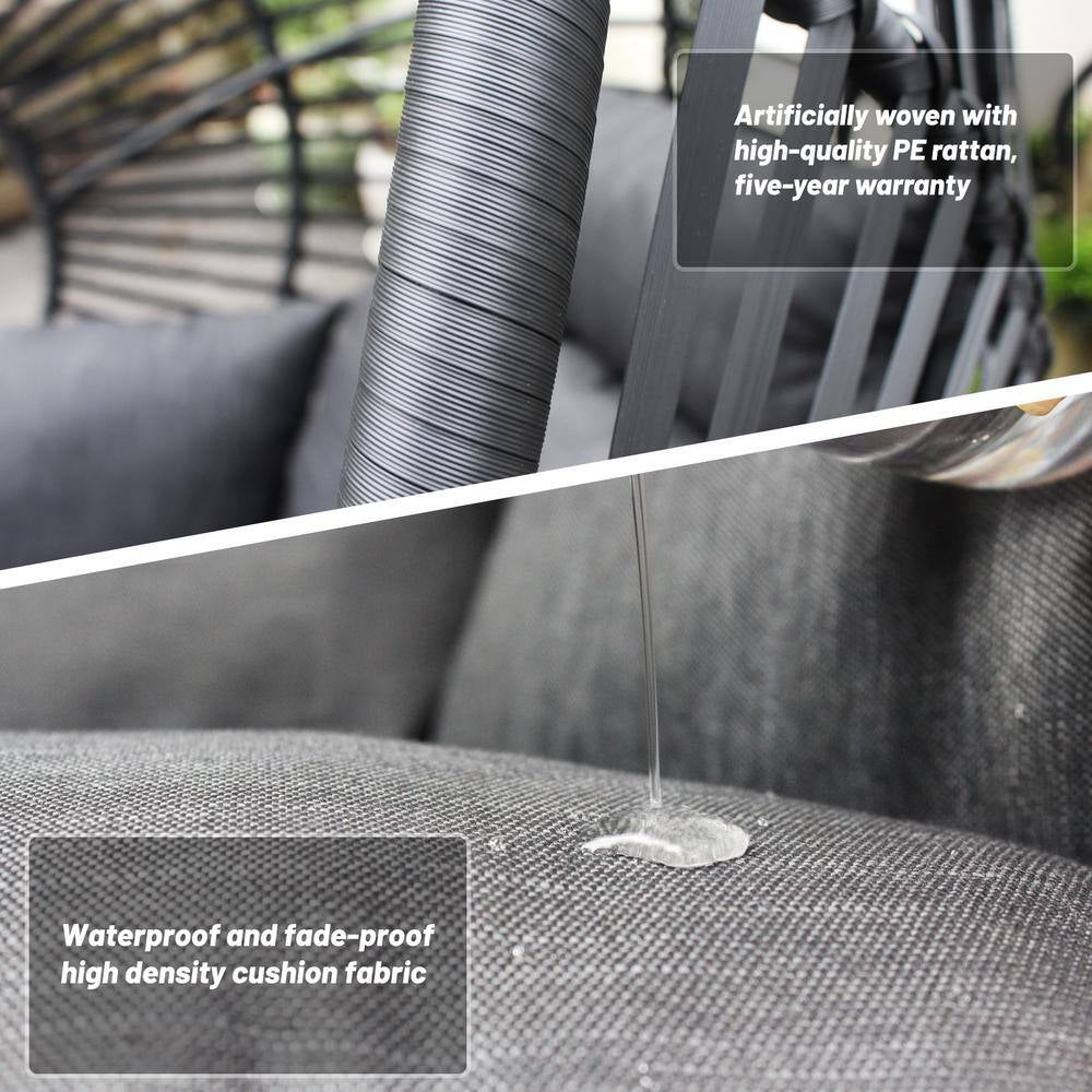 Wicker Luxury Patio Outdoor Swing Egg Chair Swing Chair Hanging Chair Lounge Chair