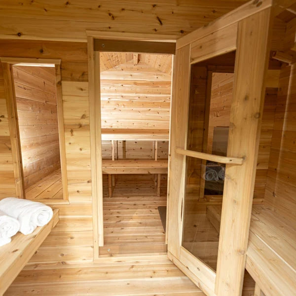 Leisurecraft CT Georgian 6-Person Outdoor Sauna with Changeroom