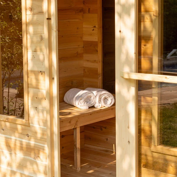 Leisurecraft CT Georgian 6-Person Outdoor Sauna with Changeroom