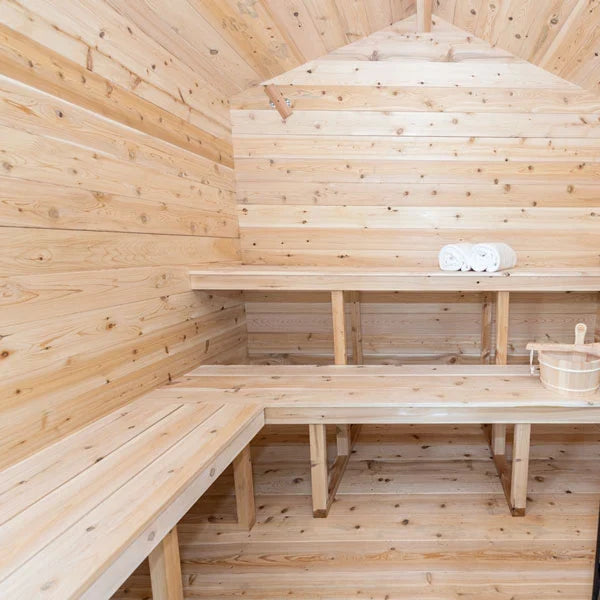 Leisurecraft CT Georgian 6-Person Outdoor Sauna with Porch