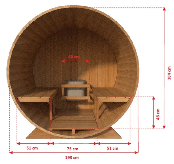 Leisurecraft CT Harmony 4-Person Barrel Sauna