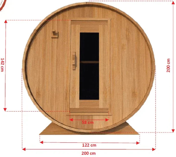 Leisurecraft CT Harmony 4-Person Barrel Sauna