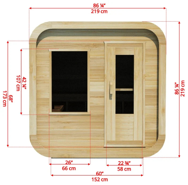 Leisurecraft CT Luna 4-Person Cube Sauna