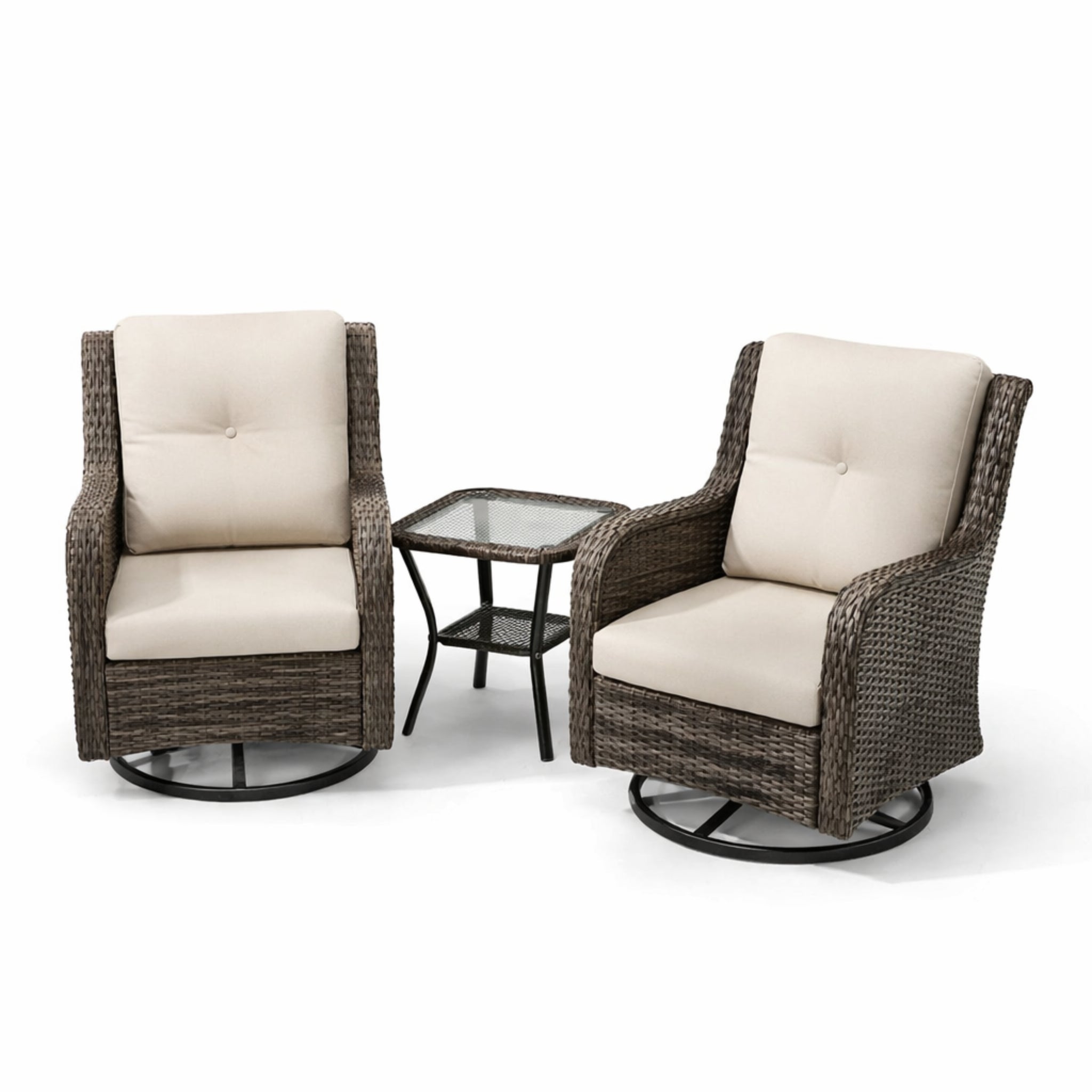 Tapan 2 - Person Patio Conversation Sets with Cushions
