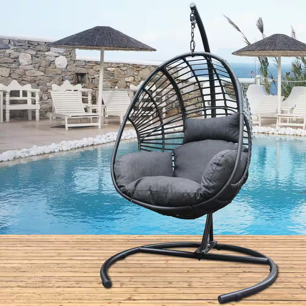 Wicker Luxury Patio Outdoor Swing Egg Chair Swing Chair Hanging Chair Lounge Chair