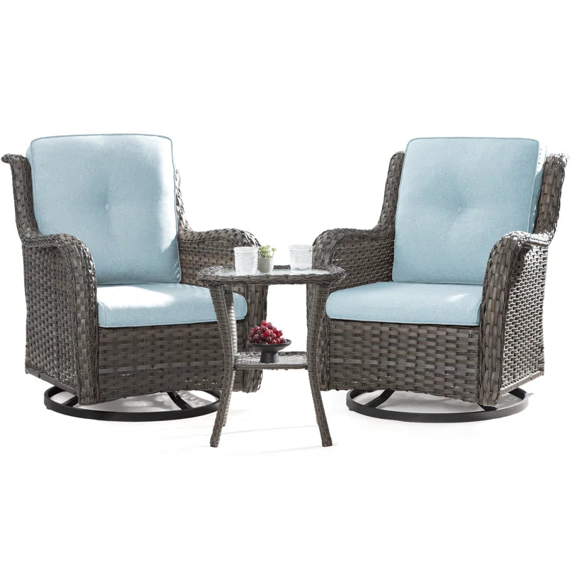 Tapan 2 - Person Patio Conversation Sets with Cushions