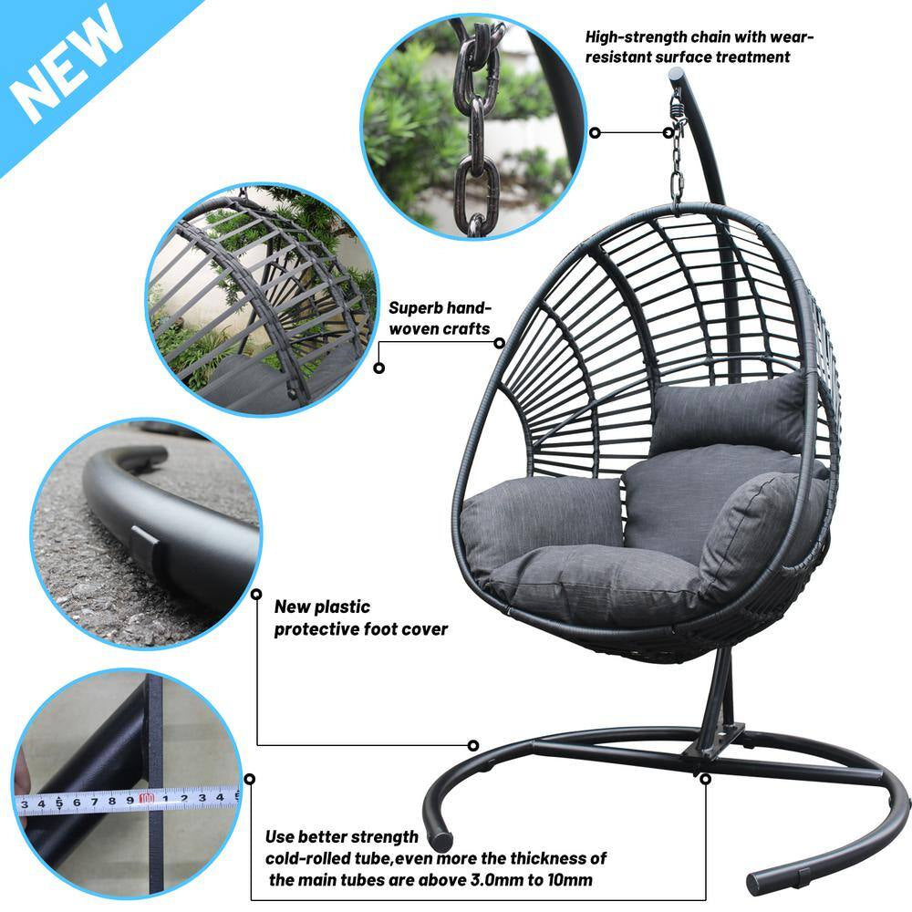 Wicker Luxury Patio Outdoor Swing Egg Chair Swing Chair Hanging Chair Lounge Chair