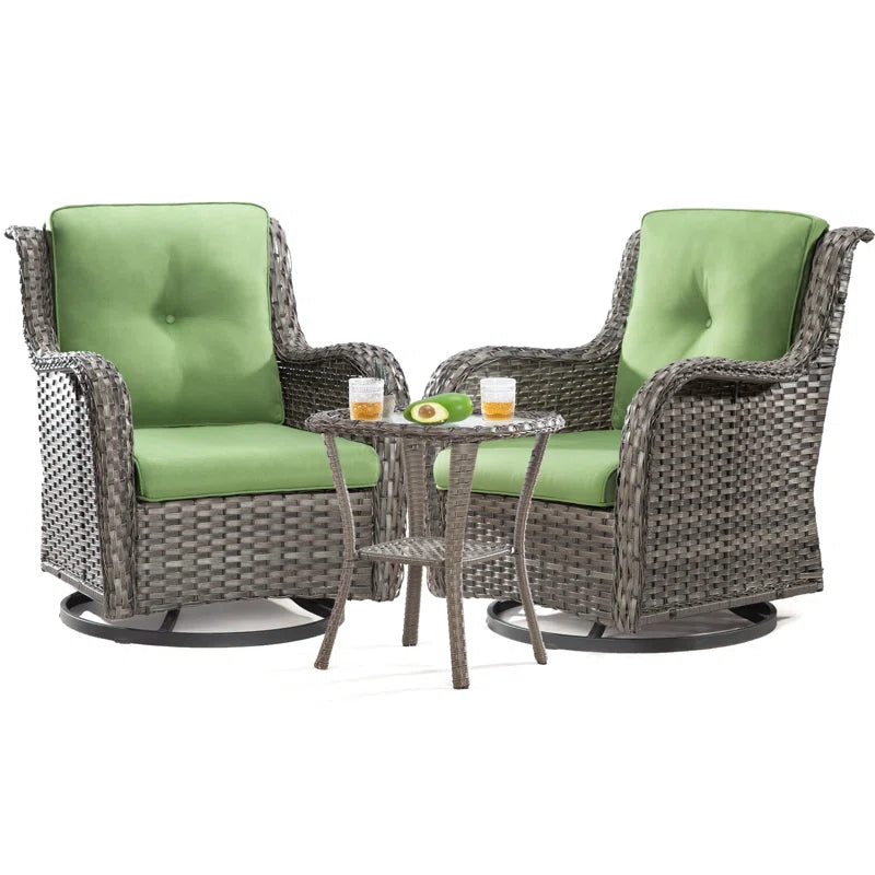 Tapan 2 - Person Patio Conversation Sets with Cushions