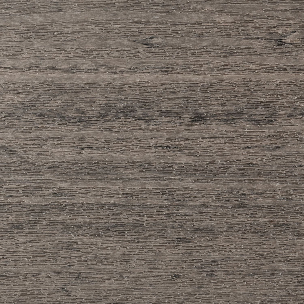 Gray wood-like textured surface of the LuxCraft Deluxe Poly 41" Square Table Set, showcasing its durable design.