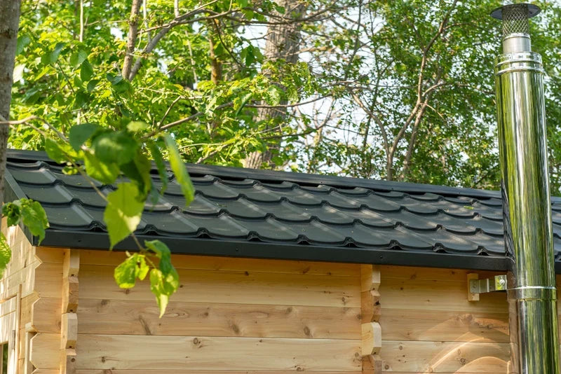 Leisurecraft CT Georgian 6-Person Outdoor Sauna with Changeroom
