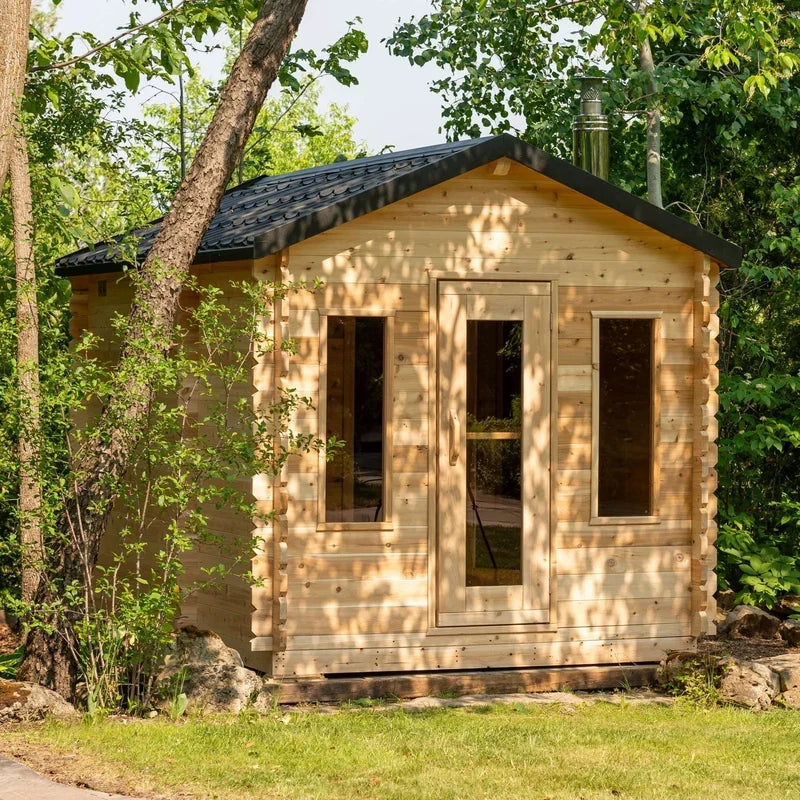 Leisurecraft CT Georgian 6-Person Outdoor Sauna with Changeroom