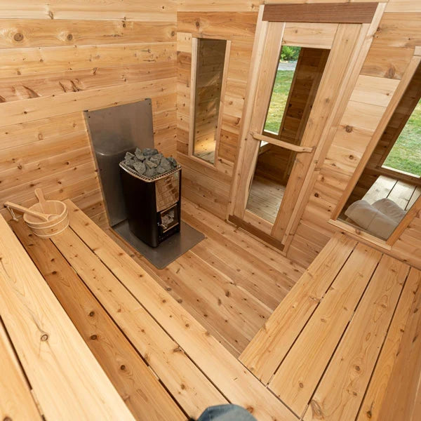 Leisurecraft CT Georgian 6-Person Outdoor Sauna with Changeroom