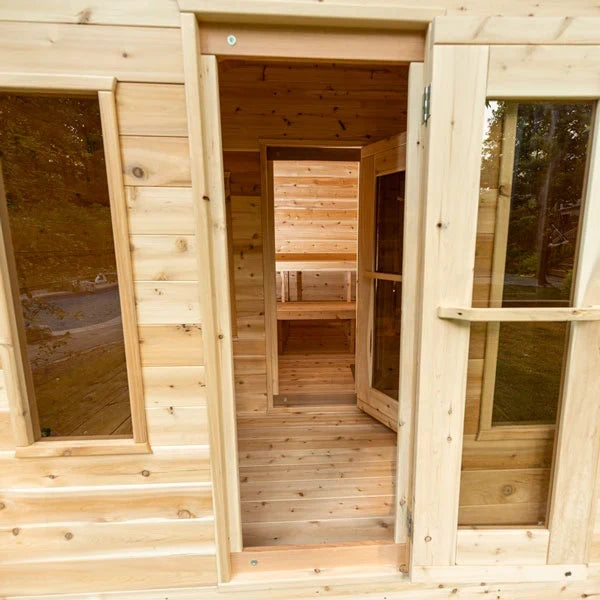 Leisurecraft CT Georgian 6-Person Outdoor Sauna with Changeroom