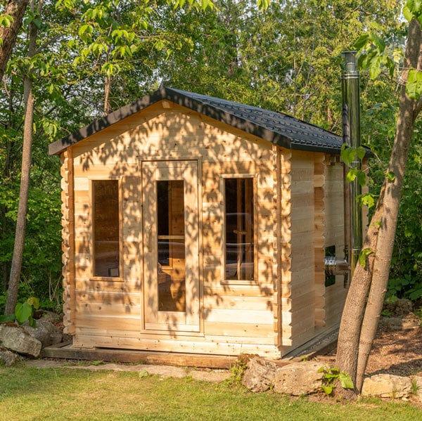 Leisurecraft CT Georgian 6-Person Outdoor Sauna with Changeroom