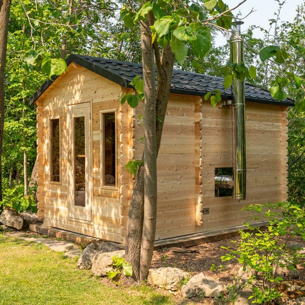 Leisurecraft CT Georgian 6-Person Outdoor Sauna with Changeroom