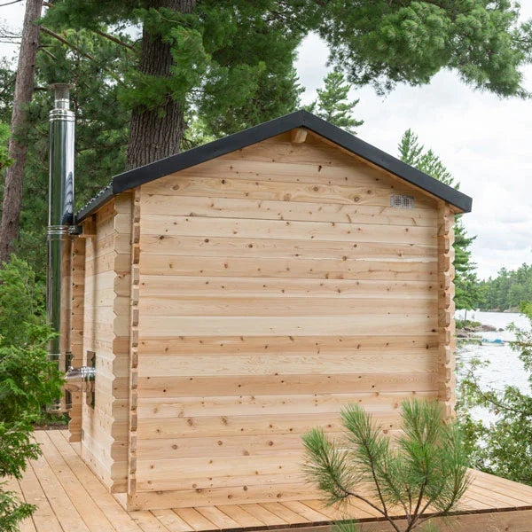 Leisurecraft CT Georgian 6-Person Outdoor Sauna with Porch