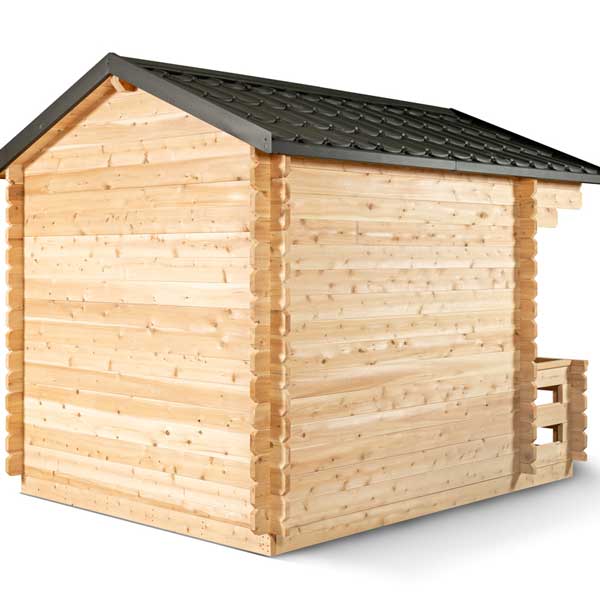 Leisurecraft CT Georgian 6-Person Outdoor Sauna with Porch