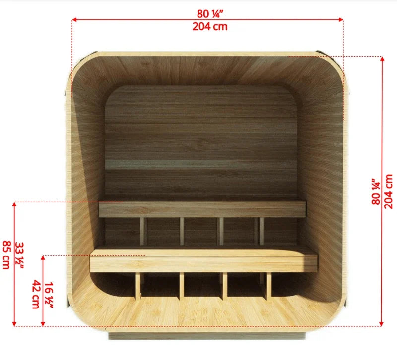 Leisurecraft CT Luna 4-Person Cube Sauna