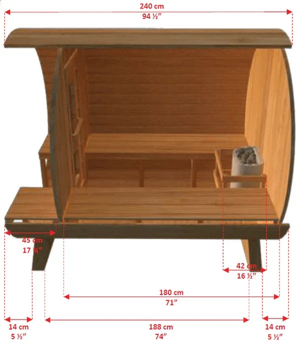 Leisurecraft CT Serenity 6-Person Barrel Sauna